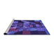 Sideview of Machine Washable Transitional Light Slate Blue Rug, wshpat1685pur