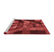 Sideview of Machine Washable Transitional Cranberry Red Rug, wshpat1685rd