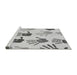 Sideview of Machine Washable Transitional Gray Rug, wshpat1686gry