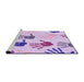 Sideview of Machine Washable Transitional Medium Orchid Purple Rug, wshpat1686pur