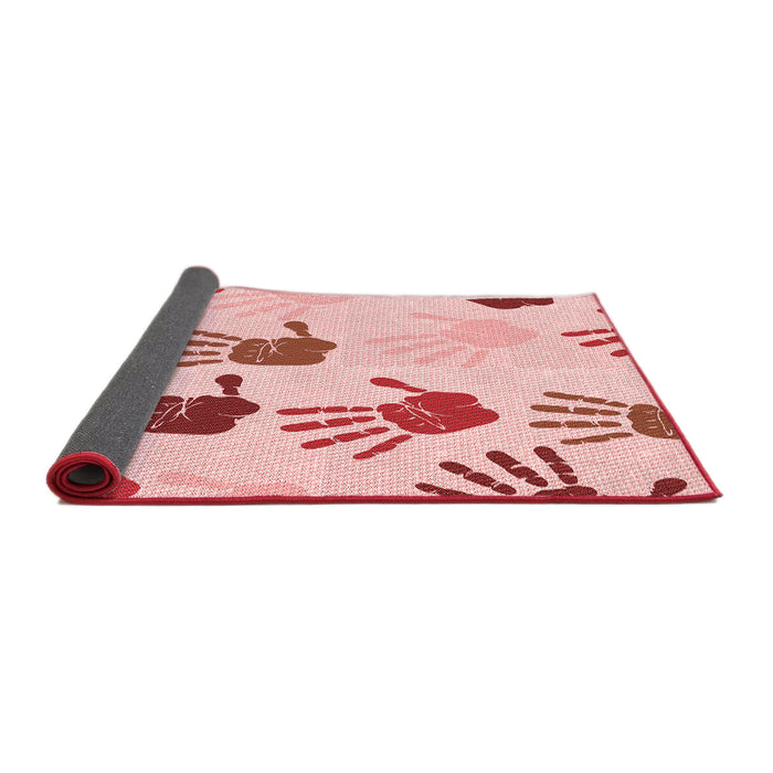 Thickness of Patterned Red Rug, pat1686rd