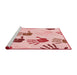 Sideview of Machine Washable Transitional Red Rug, wshpat1686rd