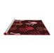 Sideview of Machine Washable Transitional Fire Brick Red Rug, wshpat1687rd