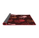 Thickness of Patterned Fire Brick Red Rug, pat1687rd