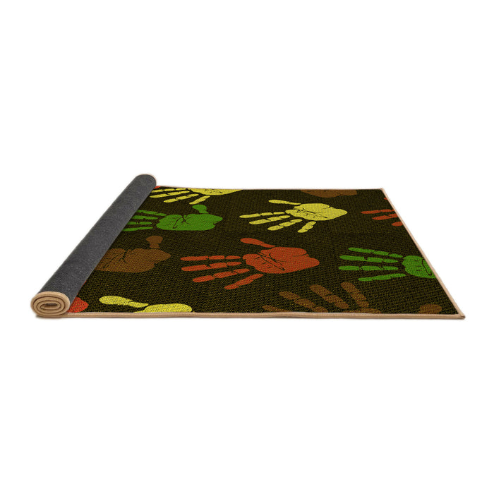 Thickness of Patterned Oak Brown Rug, pat1687yw