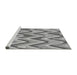 Sideview of Machine Washable Transitional Smokey Gray Rug, wshpat1688gry