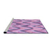 Sideview of Machine Washable Transitional Pastel Purple Pink Rug, wshpat1688pur