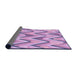 Thickness of Patterned Pastel Purple Pink Rug, pat1688pur