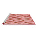 Sideview of Machine Washable Transitional Pastel Pink Rug, wshpat1688rd