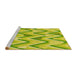 Sideview of Machine Washable Transitional Pistachio Green Rug, wshpat1688yw