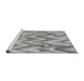 Sideview of Machine Washable Transitional Platinum Gray Rug, wshpat1689gry