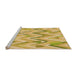 Sideview of Machine Washable Transitional Caramel Brown Rug, wshpat1689org