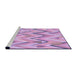 Sideview of Machine Washable Transitional Purple Rug, wshpat1689pur