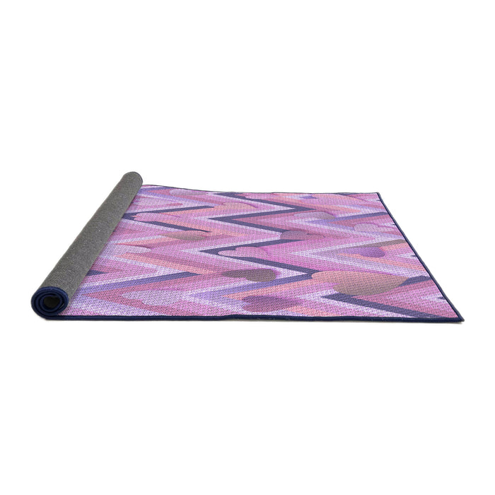 Thickness of Patterned Purple Rug, pat1689pur