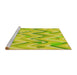 Sideview of Machine Washable Transitional Pistachio Green Rug, wshpat1689yw