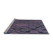 Sideview of Machine Washable Transitional Plum Purple Rug, wshpat169lblu