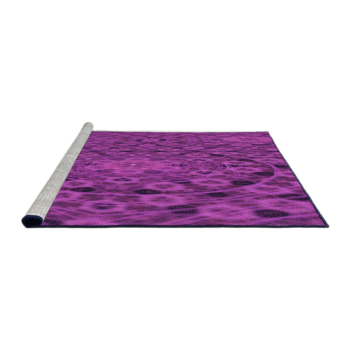 Sideview of Machine Washable Transitional Medium Violet Red Pink Rug, wshpat169pur