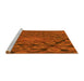 Sideview of Machine Washable Transitional Orange Red Orange Rug, wshpat169yw