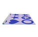 Sideview of Machine Washable Transitional Mauve Purple Rug, wshpat1690blu