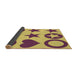 Thickness of Patterned Yellow Rug, pat1690brn