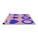 Sideview of Machine Washable Transitional Pastel Purple Pink Rug, wshpat1690pur