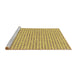 Sideview of Machine Washable Transitional Yellow Rug, wshpat1691brn