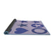 Thickness of Patterned Mauve Purple Rug, pat1692blu