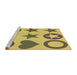 Sideview of Machine Washable Transitional Yellow Rug, wshpat1692brn