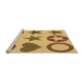 Sideview of Machine Washable Transitional Bold Yellow Rug, wshpat1692org