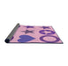 Thickness of Patterned Pastel Purple Pink Rug, pat1692pur