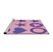 Sideview of Machine Washable Transitional Pastel Purple Pink Rug, wshpat1692pur