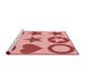 Sideview of Machine Washable Transitional Pastel Pink Rug, wshpat1692rd