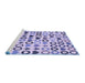 Sideview of Machine Washable Transitional Slate Blue Rug, wshpat1693blu