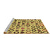 Sideview of Machine Washable Transitional Bright Gold Yellow Rug, wshpat1693brn