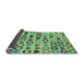Thickness of Patterned Sea Green Rug, pat1693lblu