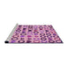 Sideview of Machine Washable Transitional Orchid Purple Rug, wshpat1693pur