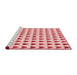 Sideview of Machine Washable Transitional Red Rug, wshpat1694rd