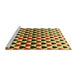 Sideview of Machine Washable Transitional Tomato Red Rug, wshpat1695yw