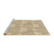 Sideview of Machine Washable Transitional Golden Blonde Gold Rug, wshpat1696brn