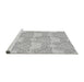 Sideview of Machine Washable Transitional Platinum Gray Rug, wshpat1696gry