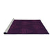 Sideview of Machine Washable Transitional Dark Magenta Purple Rug, wshpat1697pur