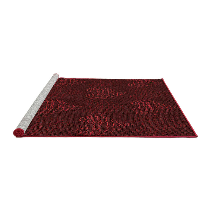 Sideview of Machine Washable Transitional Black Brown Rug, wshpat1697rd