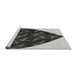 Sideview of Machine Washable Transitional Charcoal Black Rug, wshpat1698gry