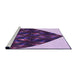 Sideview of Machine Washable Transitional Purple Rug, wshpat1698pur