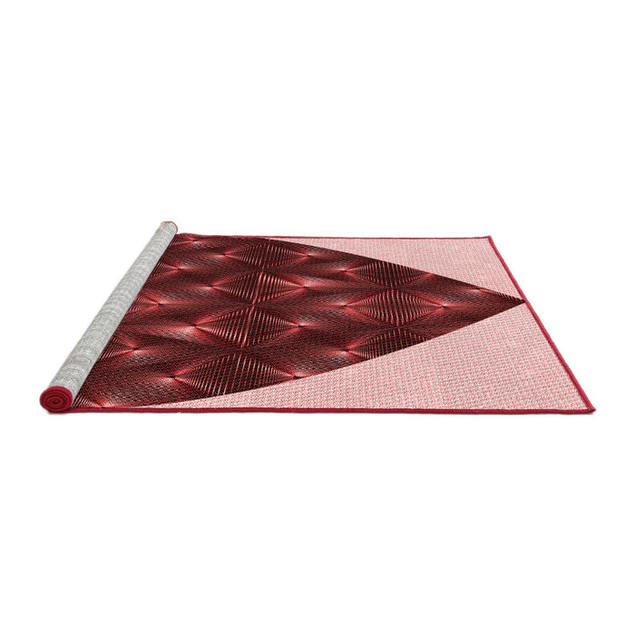 Sideview of Machine Washable Transitional Light Coral Pink Rug, wshpat1698rd