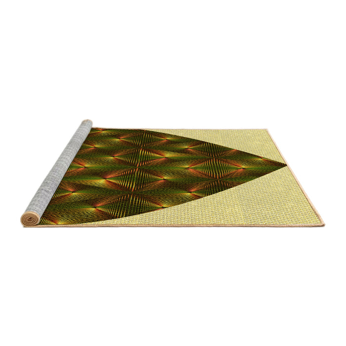 Sideview of Machine Washable Transitional Night Red Rug, wshpat1698yw