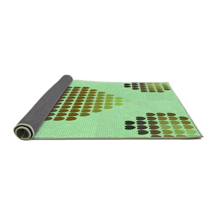 Thickness of Patterned Light Green Rug, pat1699grn