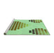 Sideview of Machine Washable Transitional Light Green Rug, wshpat1699grn