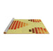 Sideview of Machine Washable Transitional Orange Rug, wshpat1699yw