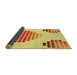 Thickness of Patterned Orange Rug, pat1699yw